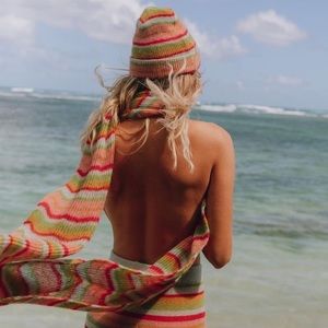 Daily Drills Stripped Beanie and Scarf